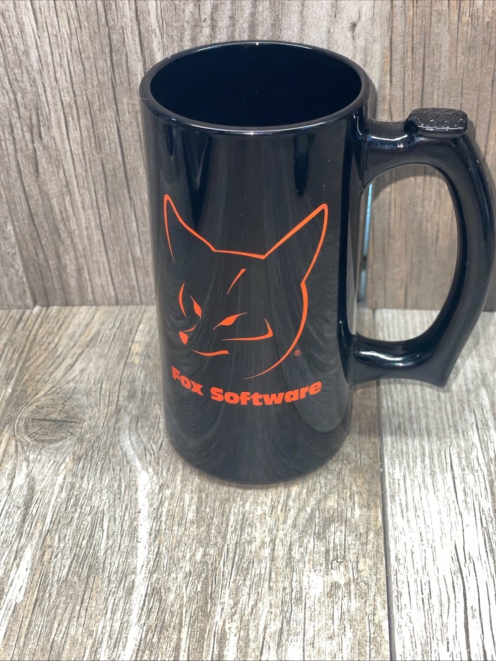Pre-Microsoft Fox Software Mug FoxPro Vintage 1989-90s Tech Logo Cup 15oz VTG